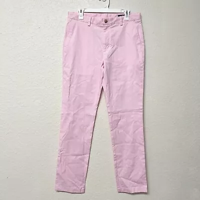 Vineyard Vines Breaker Pant Mens Pink Flat Front Cotton Blend Chino Pants 32x34 • $29.99