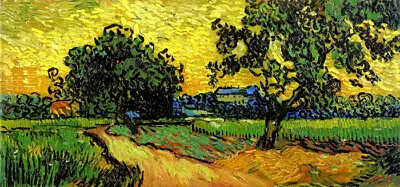 Landscape At Twilight 1890 Impressionist Painting By Vincent Van Gogh Repro • $14.28