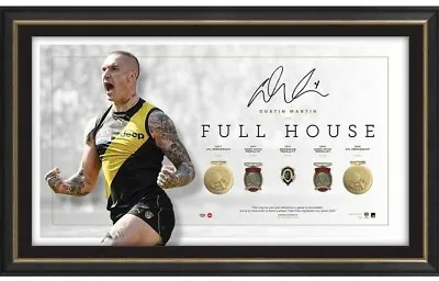 $695 • Buy Dustin Martin Richmond Signed Framed Brownlow Full House Limited Edition Print