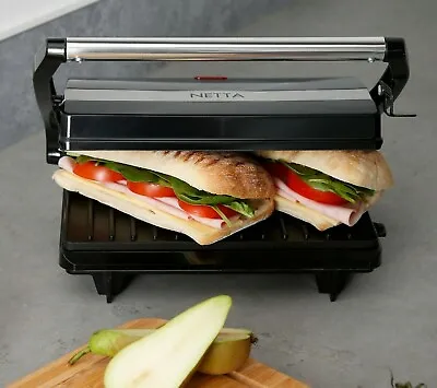 £12.99 • Buy 700W Electric 2 Slice Sandwich Panini Press Toastie Maker Grade B Used