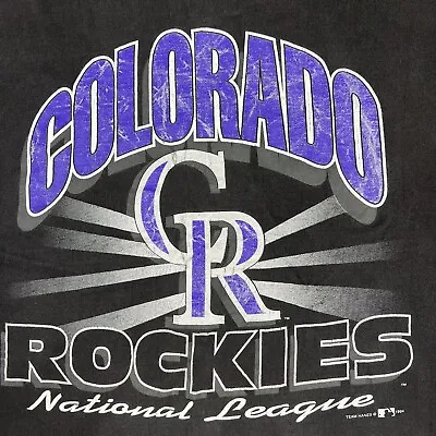 Vintage 90s Colorado Rockies T Shirt MLB Baseball Size XXL • $24