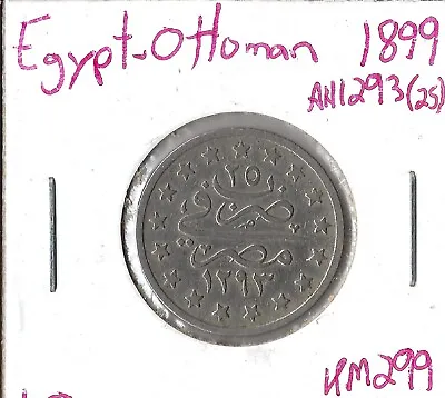 Coin Egypt (Ottoman) 1 Qirsh 1899 KM299 Combined Shipping • $8.29