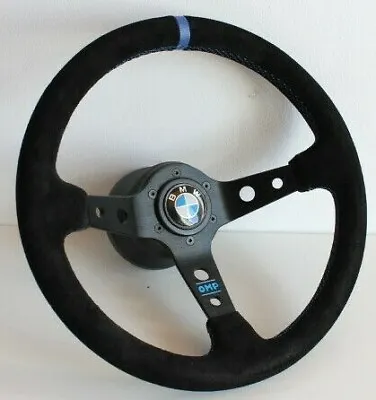 Steering Wheel Fits For BMW Suede Leather Sport Blue 24 E28 E30 E32 E34 86-92' • $187.24