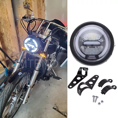 For Kawasaki VN Vulcan 500 750 800 900 1700 6.8  LED Motorcycle Headlight Amber • $39.65