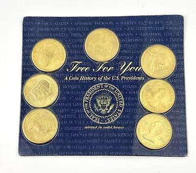 Brass Coins Medals History Of The US Presidents Patriotic 1997 Readers Digest • $9.95