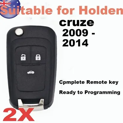 2X Suitable For Holden Cruze JG JH 2009 - 2014 Remote Car Key FOB 433MHz ID46 3B • $39.89