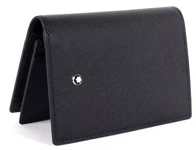 Montblanc 113223 Genuine Men's Satorial Leather Business Card Wallet Black • $165.50