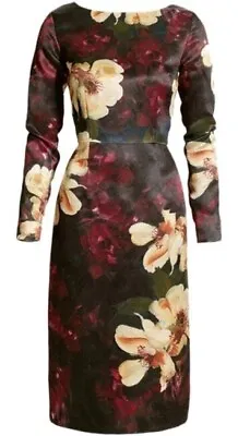 NWT H&M Conscious Collection Exclusive Floral Dress Eu 34 Silk Blend • £10
