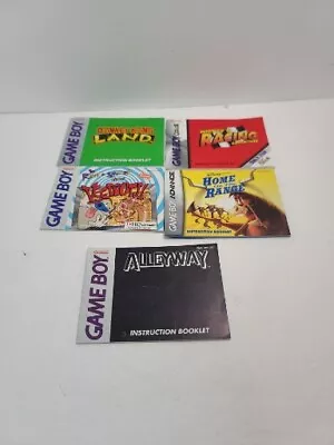 Lot Of 5 Game Boy Instruction Booklets (Manual Only)  • $19.97