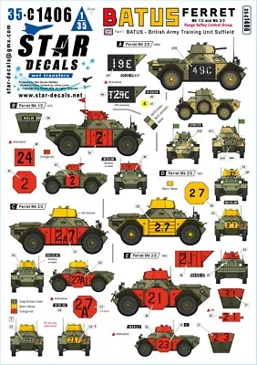 Star Decals 35-C1406 BATUS #1. British Army Training Unit Suffield In Can 1/35 • £9.89