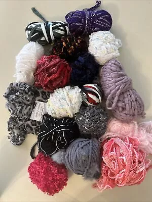 Lot Of 18 Mixed Yarn Balls Various Colors • $9