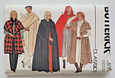 VTG 80s Butterick Sewing Pattern 6796 Misses Cape W/Variations Size S-L 8-18 UC • $15.99