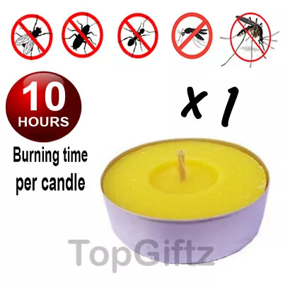 Citronella Prices Maxi Candles Tealights Mosquito Fly Insect Repeller 10H 4p Pk • £2.98