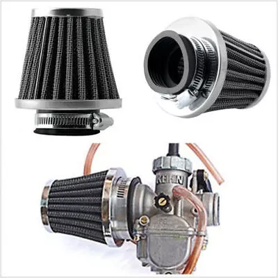 2 X 54mm Universal Tapered Chrome Pod Air Filters Clean For Motorcycle Cafe Race • $14.69