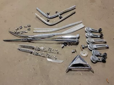 $175.75 • Buy 1961 Chevy Bel Air Parts Lot Emblems Hockey Stick Trim Door Handles Wiper Arm SS