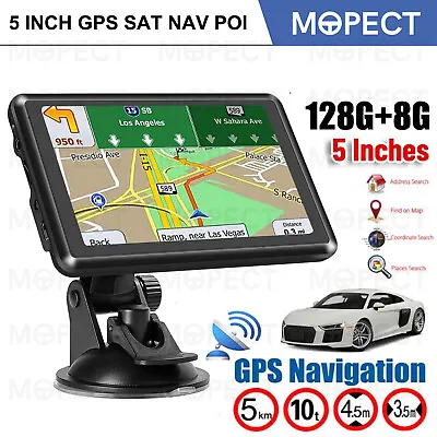 2024 5  Truck Sat NAV HGV LGV Lorry GPS Navigation 8GB UK & Europe Lifetime Maps • £37.96