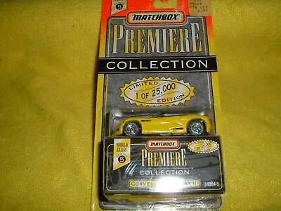 1995 Matchbox Premiere Limited Ed Yellow Corvette Stingray Iii  - Nip • $8