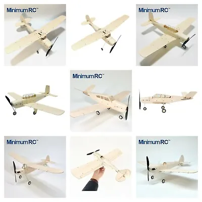 Minimum RC Micro Indoor/Backyard Balsa Model Airplane Kits & RX ESC Servos UK • £34.99