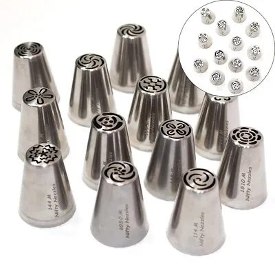 11pcs Icing Decorating Set Cake Decoration Equipment Pastry Bag + Piping Nozzles • £6.99