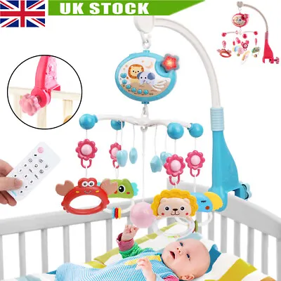 Baby Musical Crib Bed Bell Cot Mobile Stars Dreams Light Nusery Lullaby Toy ` • £15.75