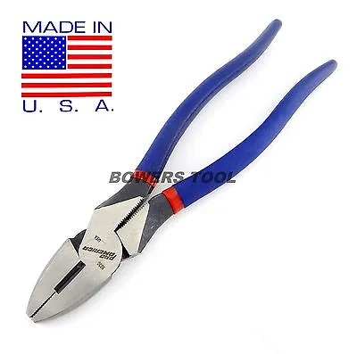 Pro America 9 In. Lineman’s Pliers New England Linesman Rebar Tie W Cutter USA • $36.98