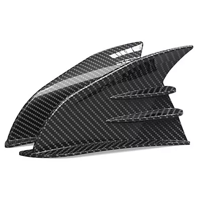 1Pair Carbon Fiber Look Motorcycle Winglet Side Air Wings Deflector Spoiler Kit • $19.70