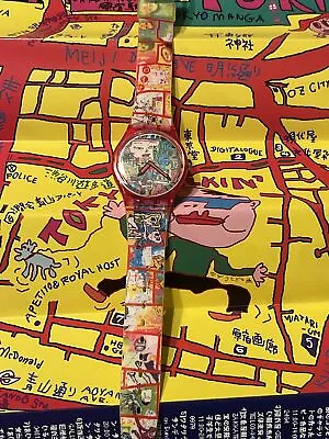 Swatch Watch TOKYO MANGA GR133 New Old Stock 1997 With Case Map And Papers • $75