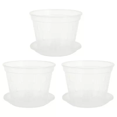 3 Sets Pots Clear Nursery Cups Indoor Flower Pots Heavy Duty Net Pots • $12.91