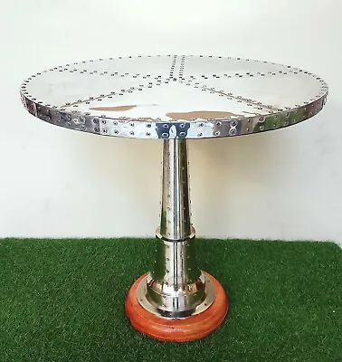 Aviator Table Silver Coffee Tea Cocktail End Table Bar Restaurant Pub Furniture • $268.09