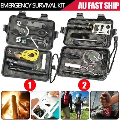 $23.86 • Buy Emergency Survival Equipment Kit Outdoor Sports Tactical Hiking Camping SOS Tool