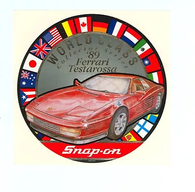 NEW Vintage Snap-on Tools Box Sticker Hot Rod Decal Man Cave '89 Ferrari SSX1629 • $18.46