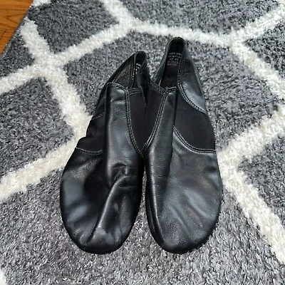 Used Capezio Black # EJ2A Slip On Jazz Dance Shoes Size Adult 12 Men’s Size • $15.50