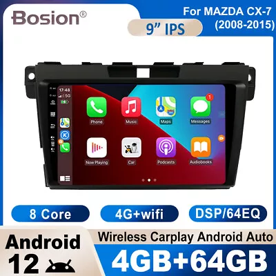 9  Carplay GPS Car Stereo Radio Android 12 For Mazda CX-7 2008-2014 Head Unit  • $165.99