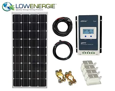£214.99 • Buy 150w Solar Panel Kit 12V/24V MPPT Controller Battery Charging Cable Bracket K4M