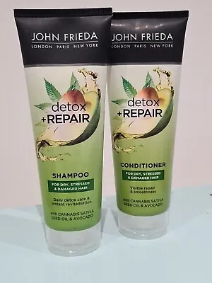 John Frieda Detox & Repair Shampoo AND Conditioner 250ml.For Dry Damaged Hair.. • £14.99