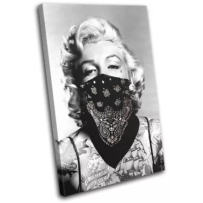 £24.99 • Buy Marilyn Monroe Tattoo  Iconic Celebrities SINGLE CANVAS WALL ART Picture Print