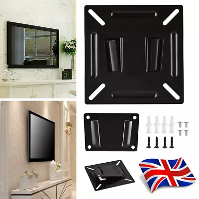 £6.49 • Buy Flat Fixed Slim TV Mount Wall Bracket 12  - 24  Monitor LED Computer LCD Display