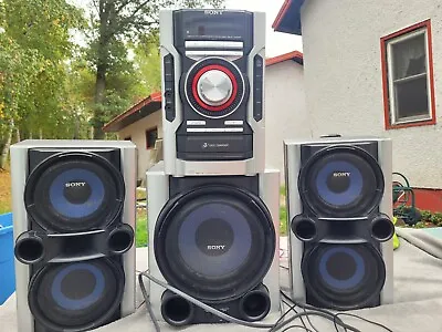 Sony MHC-GX99 Mini Hi-Fi 3 Disc Component System 2 Speakers Subwoofer Tested • $85