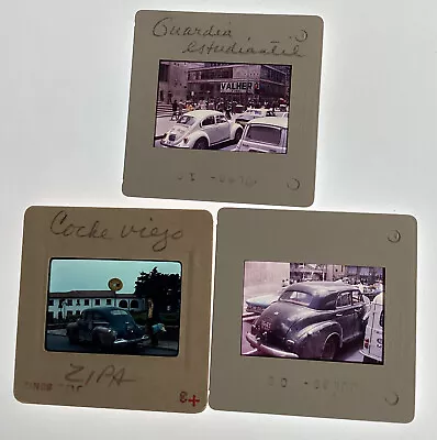 3 1980 Slide Photos Columbia Vintage Cars Plates VW Beetle Rat Rod Antique • $23.30