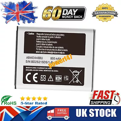 For SAMSUNG BATTERY AB463446BU AB463446BA E1130 E1230 E1120 E1150 E1080i • £11.66