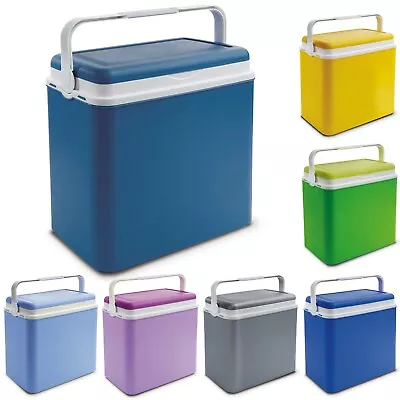 Large 24 Litre Cooler Box Camping Beach Lunch Picnic Insulated Summer Ice Packs • £18.99