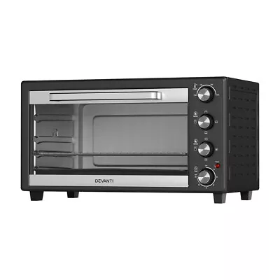 Devanti Convection Oven 45L Electric Cooker Bake Rotisserie Grill Accessories • $98.11