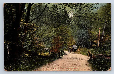 Vintage Postcard Conway MA South Deerfield Road Horse Drawn Carriage 1926 Q17 • $5.99