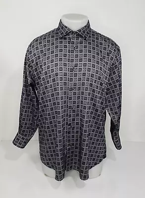 LUCHIANO VISCONTI - GEOMETRIC SHORTENED  SLEEVES Mens XL. Shirt • $19.11