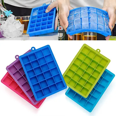 £3.79 • Buy Silicone 24 Square Chocolate Mould Candy Ice Cube Tray Jelly Mold Icing Freezer