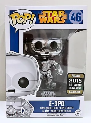 Star Wars E-3PO #46 Metallic 2015 Galactic Convention Exclusive Funko Pop • $50