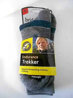 Bridgedale Endurance Trekker Midweight Wool Fusion Men's Socks - M (7-9.5) • $34.99