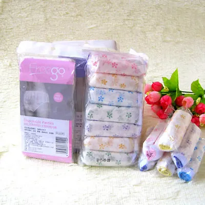 £4.07 • Buy 7 Pcs Ladies Disposable Cotton Panties Wrapped Travel Women's Paper Underwear