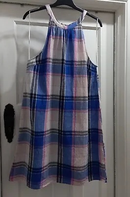 Check Tartan Sleeveless Dress Size 14 Worn Once • £8.20