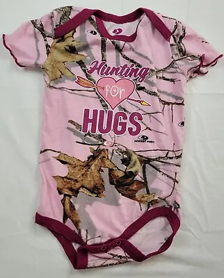 MOSSY OAK Girls Sleeper 24m Pink Baby Camouflage Hunting For Hugs Camo 24 Months • $8